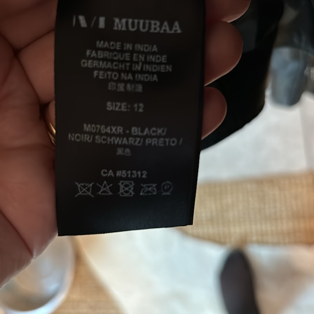 Muubaa London | 100% Lamb Leather Moto Jacket Sz 8 - Picture 7 of 10